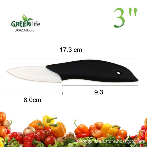 Classic design ultra Sharp ceramic paring knife ,ceramic paring knife as gift,3inch ceramic knife